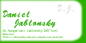 daniel jablonsky business card